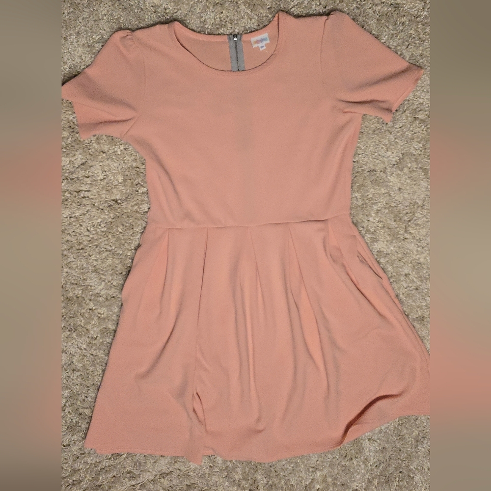 LuLaRoe Pink Amelia Dress 3XL